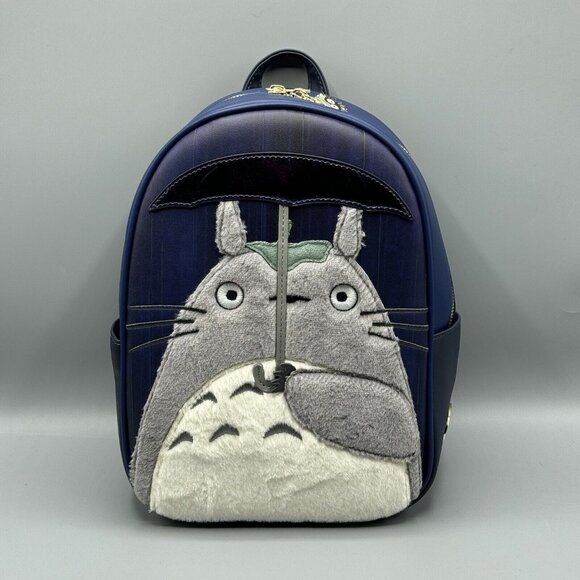 Studio Ghibli Handbags - Studio Ghibli My Neighbor Totoro Umbrella Fuzzy Mini Backpack NEW